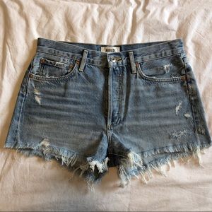 NWOT Agolde Distressed Denim Shorts